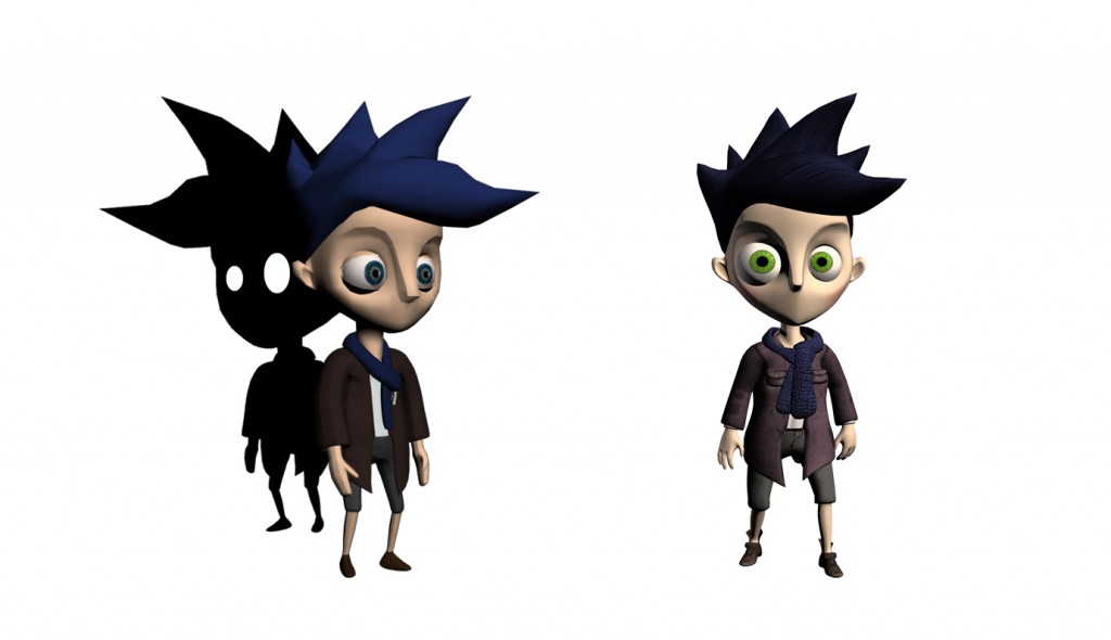 Comparison: Old 3D model og the Boy (left) and refined 3D model (right)